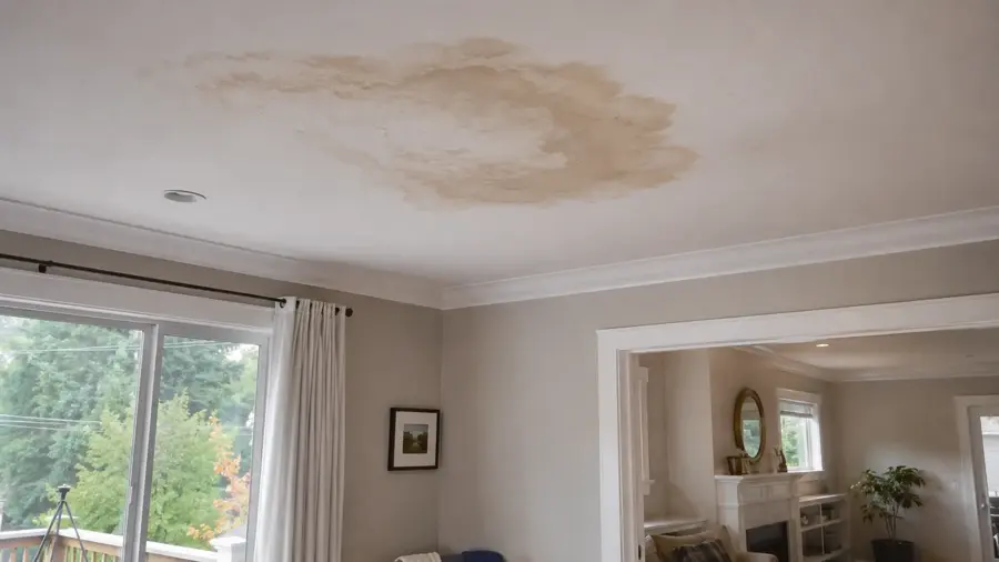 Ceiling leak water stain in a Forney, TX home