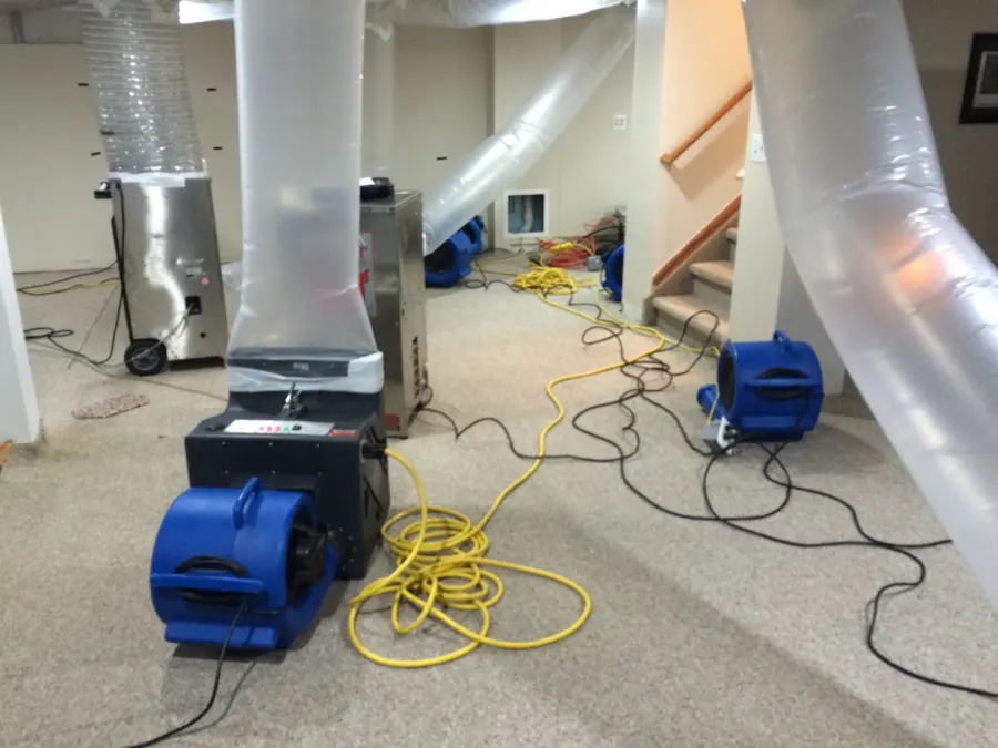 Crawl space water damage and drying under a Forney, TX home